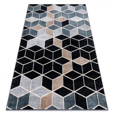 Carpet POLI 9139A Cube 3D black / grey