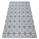 Tæppe ARGENT - W4949 Blomster hvid / grå