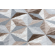 Alfombra ARGENT - W6096 Triángulos beige / gris