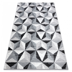 Tapete ARGENT - W6096 Triângulos cinzento / preto