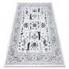 Dywan ARGENT - W7039 Kwiaty szary / czarny 