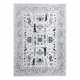 Tæppe ARGENT - W7039 Blomster grå / sort 