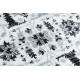 Килим ARGENT – W7039 цветя сив / черен 