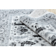 Teppe ARGENT - W7039 Blomster grå / svart
