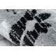 Tapis ARGENT - W7039 Fleurs gris et noir