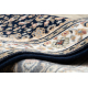 Teppich Wolle NAIN Rosette, Rahmen 7177/51011 beige / schwarz