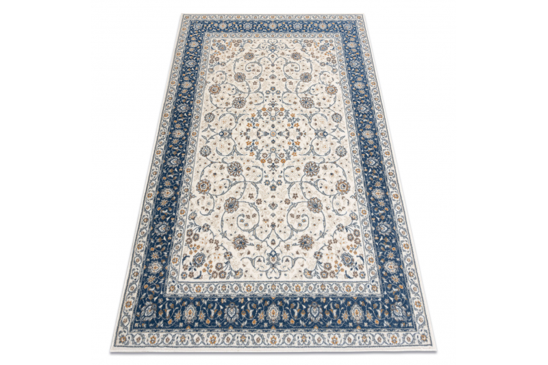 Dywan NAIN Ramka ornament 7179/51913 beż / granat - Dywany