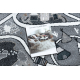 Pouffe SQUARE 50 x 50 x 50 cm Boho, zigzag, lines 22329 footrest, for sitting beige / cream