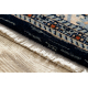 Carpet Wool KESHAN fringe, Frame oriental 6428/53551 beige / navy
