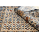 Teppich Wolle KESHAN Franse, Rahmen orientalisch 6428/53551 beige / dunkelblau