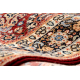 Teppich Wolle KESHAN Franse, Ornament, Rahmen orientalisch 7573/53577 rotwein / dunkelblau