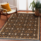 Carpet Wool KESHAN fringe, oriental classic 7680/53511 beige / navy