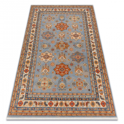 Koberec Wool KESHAN Rám oriental 7683/53544 béžová / modrý
