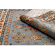 Teppich Wolle KESHAN Franse, Rahmen orientalisch 7683/53544 beige / blau