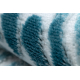 Σύγχρονο MEFE χαλί Κύκλος 8725 Κύκλοι Δακτυλικό αποτύπωμα - δομική δύο επίπεδα μαλλιού κρέμα / μπλε