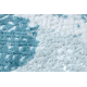 Moderní MEFE koberec 8731 Růžice vintage - Strukturální, dvě úrovně rouna krém / modrý