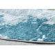 модерен MEFE килим кръг 8731 розетка vintage - structural две нива на руно сметана / син