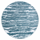 Σύγχρονο MEFE χαλί κύκλος 8761 Κύματα - δομική δύο επίπεδα μαλλιού κρέμα / μπλε