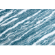 Covor MEFE modern cerc 8761 Valuri - structural două niveluri de lână cremă / albastru