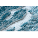 Kilimas MEFE Šiuolaikinis Ratas 8761 Bangos - Struktūrinis, dviejų sluoksnių vilna kremastaas / mėlyna