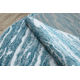 Modern MEFE carpet circle 8761 Waves - structural two levels of fleece cream / blue