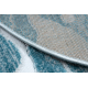 Moderní MEFE Vlny kulatý koberec 8761 - Strukturální, dvě úrovně rouna krém / modrý