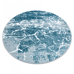 Modern MEFE szőnyeg Kör 6182 Kő - Structural két szintű gyapjú krém / kék