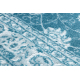 Alfombra MEFE moderna 2312 Ornamento - Structural dos niveles de vellón crema / azul
