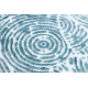 Moderní MEFE koberec 8725 vzor otisk prstu - Strukturální, dvě úrovně rouna krém / modrý