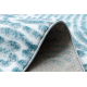 Modern MEFE Teppich 8725 Kreise Fingerabdruck - Strukturell zwei Ebenen aus Vlies creme / blau