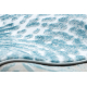 сучасний MEFE килим 8725 кола Відбитки пальців - Structural два рівні флісу крем / синій