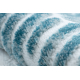 Σύγχρονο MEFE χαλί 8725 Κύκλοι Δακτυλικό αποτύπωμα - δομική δύο επίπεδα μαλλιού κρέμα / μπλε