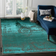 модерен DE LUXE килим 2083 украшение vintage - structural зелен / сив