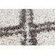 Kulatý koberec BERBER ASILA, krémovo-hnědý - střapce, Maroko, Shaggy