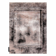 Tapijt DE LUXE modern 634 Frame vintage gewreven - Structureel grijs / roze