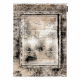 Moderný koberec DE LUXE 634 Rám vintage - Štrukturálny sivá / zlato