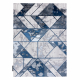Tapijt DE LUXE modern 632 Geometrisch - Structureel crème / marineblauw