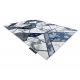 Moderní koberec DE LUXE 632 Geometrický - Strukturální krém / tmavě modrá