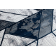Moderný koberec DE LUXE 632 Geometrický - Štrukturálny krém / tmavomodrý
