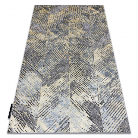 Modern DE LUXE carpet 2087 Chevron vintage - structural gold / grey