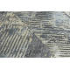 Tapijt DE LUXE modern 2087 Visgraat Chevron vintage gewreven - Structureel goud / grijs