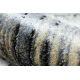 Matto DE LUXE moderni 2087 Herringbone Chevron vintage pesty - Rakenteellinen kulta / harmaa