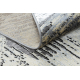 сучасний DE LUXE килим 2087 ялинка vintage - Structural золото / сірий