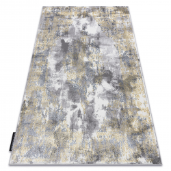 Tappeto lavabile MIRO 51199.806 cerchio Marmo, greco antiscivolo - nero / oro