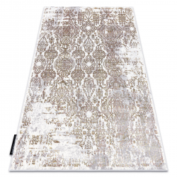 Tappeto lavabile MIRO 51199.805 cerchio Marmo, greco antiscivolo - gris / oro