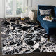 Moderní koberec DE LUXE 622 Abstrakce - Strukturální šedá / zlato