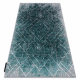 Tapis DE LUXE moderne 626 géométrique, diamants - Structural gris / vert