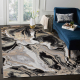 Modern DE LUXE carpet 622 Abstraction - structural cream / gold