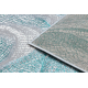 Moderní koberec DE LUXE 621 Síť - Strukturální šedá / zelená 