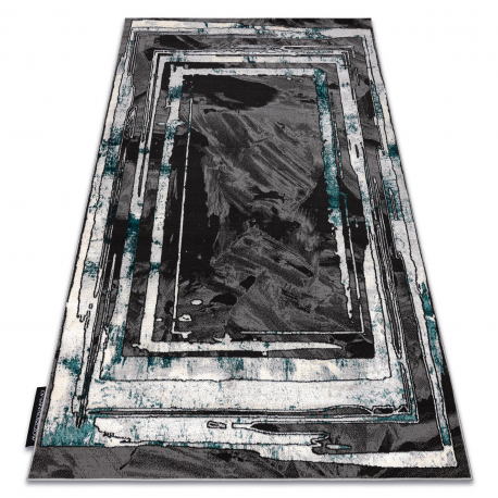 Modern DE LUXE carpet 619 Frame - structural grey / green
